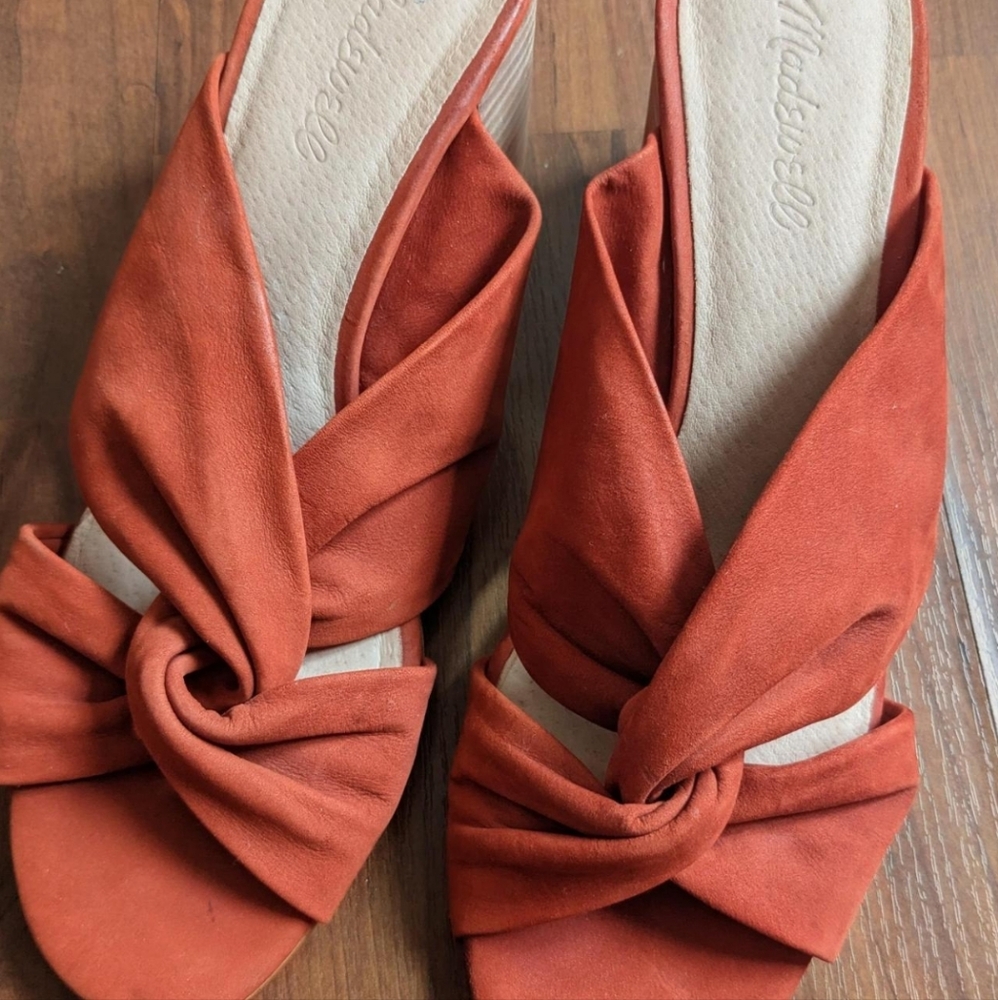 Madewell Women's Burnt Orange Knotted Sandals